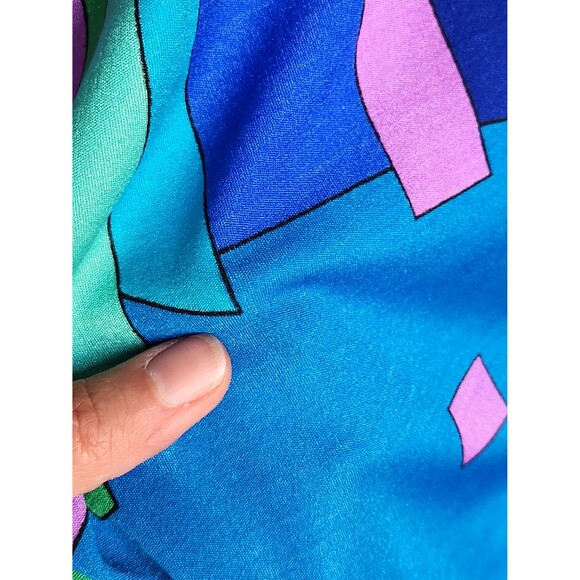 Vintage Pucci-esque Dress - Made in Italy Psychedelic Dress - 60s 70s XS - S - Picture 3 of 10